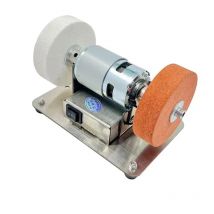 Mini Double Grinder Machine Artifact Table Grinder Motor Micro Coarse and Fine Polishing Electric Grinding Wheel Grindig Stone