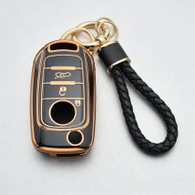 Custodia protettiva per chiave auto con vibrazione in TPU a 3 pulsanti con portachiavi per FIAT Tipo Toro Nuovo Freedom 500X Doblo Argo Grazie - Antigraffio