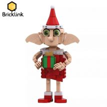 Figurki akcji Bricklink Ideas Magic Movie Dobby Elf Domowy w Świątecznym Kostiumie 76421 Klocki Konstrukcyjne Zabawki dla Dzieci Prezent na Boże Narodzenie