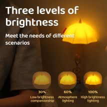 LED-Silikon-Regenschirm-Nachtlicht, wiederaufladbar, magnetische Wandleuchte, Urlaubs-Neuheitsgeschenk als Wohnzimmer- und Schlafzimmerdekoration