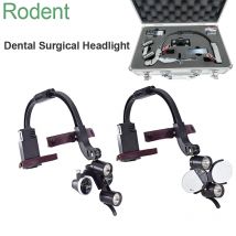 2.5X and 3.5X Dental LED Head Light Lamp Dentist Surgical Headlight Magnification Binocular Loupes with 2 Batteriess
