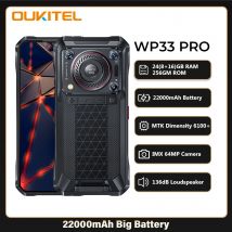 Oukitel WP33 Pro 5G Smartphone robusto 22000mAh 6,6" FHD+ Telefono cellulare 24GB 256GB Telefono cellulare 64MP Fotocamera 33W