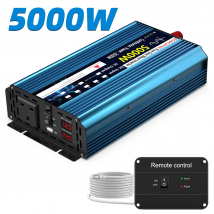 UK plug Pure Sine Wave Power Inverter 5000W  DC 12V/24V To AC 240V Frequency Converter 50hz  Solar car Inverter Transformer LED