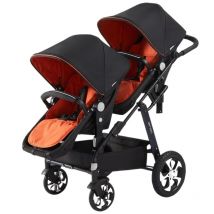 Lightweight Twin Baby Stroller Foldable Double Baby Stroller for Two Children Shock-absorbing Twin Baby Stroller Four Wheel Cart