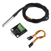 DS18B20 Temperatursensormodul-Kit mit 1 m/3,2 Fuß wasserdichter digitaler Edelstahlsonde -55 bis +125 Grad Celsius