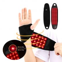 Red Light Therapy Strap 48 660nm & 850nm Wristband Brace LED Infrared Heating Pad Hand Carpal Tunnel Wrist Muscle Relieve Belt