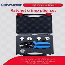 Strumento di crimpatura a cricchetto SN-68B set con inserti a molla Terminali Dupont 6.3 XH2.5/3.96 pinze per crimpare connettori automobilistici