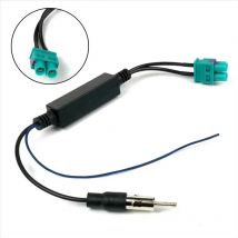 Car Dual FAKRA RF Radio Antenna Adapter With Amplifier For RNS510/RCD510/310/Golf/MK5/MK6/Passat B6/B7/Tiguan