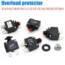 5 pezzi interruttore automatico protezione da sovraccarico fusibile 10A 12A 15A 18A 20A 25A 30A 3A 4A 5A 8A ripristinabile 220V con cappuccio impermeabile