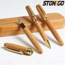 STONEGO Classics Luxus-Füllfederhalter aus Holz/Unterschrift, Tinte 0,5 mm, für Geschenke, Dekoration, Schreiben, Büro, Füllfederhalter, Schreibwaren