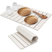Kitchen Drying Mat Foldable Stone Dish Absorbent Drying Mat Non-slip Reusable Dish Drainer Mat Kitchen Accessories