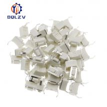 Interruptor táctil 3X6X4.3MM DIP 2Pin Conectores Botón pulsador 3*6*4,3mm Interruptores táctiles Blanco