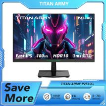 Monitor para juegos TITAN ARMY P2510G, pantalla IPS RÁPIDO de 24,5 pulgadas, 1920*1080, velocidad de actualización de 180 Hz, HDR10 1 ms GTG, sincronización adaptable, OD dinámico