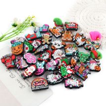 5 stücke Schöne Weihnachten Serie Silikon Fokus Perlen Für Schmuck DIY Halskette Armband Schlüsselbund Vorhang Seil Anhänger Zubehör