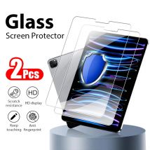 2 Glass Screen Protector For IPad Air5 Air4 2022 IPad Pro11 2018 2021 11 In 10.9 Full Coverage Clear 9D A2316 A2588A2759 A2377