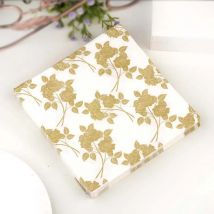 20 teile/paket 33 cm 2-lagige Goldene Blatt Gedruckt Serviette Hochzeit Tasse Blume Papier Bunte Tischset Papier Mundtuch bankett Papier
