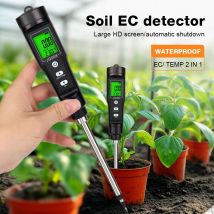 0,00-10,00 MS/cm -30 ° C-80.0 ° C LCD EC TEMP 2-in-1 Bodentester Bodendetektor-Analysator für Topfpflanzen, Blumengartenbau, Landwirtschaft