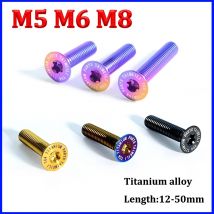 1 Stück Titans ch raube m5 m6 m8 Torx flache Senk kopfs ch raube in Pflaumen blüten schraube Fahrrad Modifikation schrauben Länge 12mm-50mm