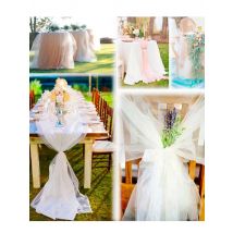 5/10M Sheer Crystal Wedding Tulle Roll Organza Fabric For Wedding Birthday Party Backdrop Decor DIY Wedding Organza Chair Sashes