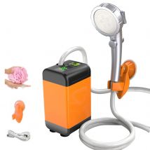 Zestaw prysznicowy na zewnątrz Pompka prysznicowa Przenośna, cicha, ładowana przez USB Elektryczna pompka prysznicowa do użytku domowego, podróży, na kemping, do czyszczenia
