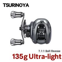 TSURINOYA 135g Ultraleichte Köder Finesse Casting Angelrolle DARK WOLF 50S 7,1:1 4kg Flache Spule