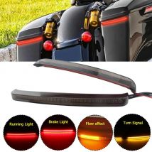 Motorcycle Saddlebag LED Flowing Light Turn Signal Brake Running Lamp For Harley Touring Road King Electra Street Glide 2014-23