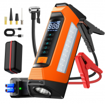 8000amp 200psi Professional Car Jumpstarter Multifunction 12v Battery Booster Super Compressor Power Bank Jump Starter Air Pump