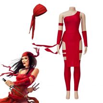 Anime Elektra Natchios Cosplay Costume Dress With Headgear Women Halloween Party Superhero Elektra Costume Sexy Red Outfits