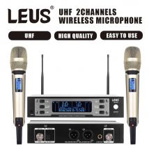 LEUS UH-20 UHF EW135G4 SKM9000 Microfono wireless a doppio canale in metallo di alta qualità Karaoke Sistema dinamico per performance sul palco