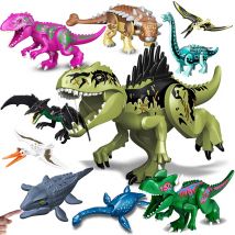 Jurajski świat dinozaurów brutalny Raptor t-rex Triceratops Indominus Rex Model klocki Dino