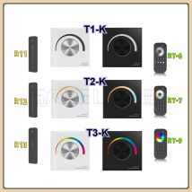 Skydance 12–48 VDC T1-K/T2-K/T3-K CV-Dimm-/CCT-/RGB-Controller, 1–3 Farben, Drehdimmung, DC12–48 V Eingang, 3-Kanal-PWM-Ausgang, kabellos