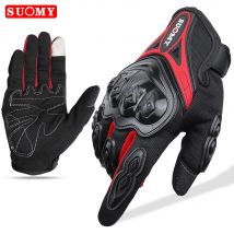 Suomy Motorrad handschuhe Männer atmungsaktives Motorrad Voll finger Guantes Motocross Motorrad Atem Mesh Touchscreen Renn handschuh