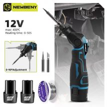 NEWBENY 400 ℃   Bezprzewodowa lutownica elektryczna 30W, pistolet spawalniczy, odsysacz do cyny, narzędzie do napraw grzewczych, zasilane akumulatorem 12V