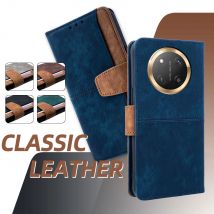 Brieftasche RFID Blocking Business Flip Ledertasche für Honor X9A X9B X9C X8A X8B X7A X7B X7C Stoßfeste Abdeckung Farbe Kollision Fall