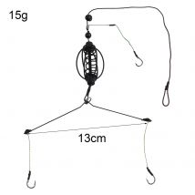 1szt Carp Fishing Feeder Fishing Spring Bait Cage Fill Bait Tools Plug Play Black Hook Rig Set