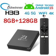 Z1 TV Box 8GB 128GB Allwinner H313 Quad Core Android 15 4K Ultra HD Player WIFI 4G 5G Smart Voice remote BT5.0 Set Top Box iptv