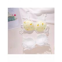 Moyisu Erdbeere 100% Lolita sammeln kleine Brüste Sommer dünne Cartoon Unterwäsche kein Bügel zurück reine Wunsch BH-Abdeckung Set