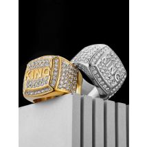 Hiphop King Gemstone Stainless Steel Men Rings Punk New In For Male Women Fashion Jewelry Creativity Gift Wholesale Dropshiping