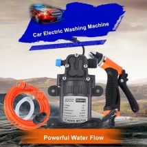 Hochdruck-Autowaschmaschinen-Set, 12 V, elektrische Pumpe + Waschsprüher, 2 Modi + Stromkabel + Schläuche, Autowaschmaschinen-Set