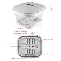Tragbare thermostatische Fußmassagebadewanne, faltbar, plus tropische automatische Fußbadewanne für zu Hause, um die Durchblutung zu fördern