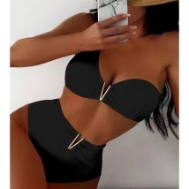 Schwarz Sexy Bikinis 2026 Frauen Hohe Taille Bademode Weiblichen Badeanzug Schwimmen Tragen Badeanzüge Brasilianischen Bikini Set Bademode Badende