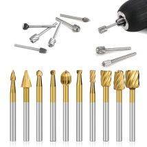 10/20 stücke HSS Routing Router Bohrer Set für Dremel Hartmetall Rotary Grate Werkzeuge Holz Stein Metall Wurzel Carving fräser
