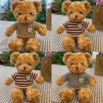 Peluche simpatico orsacchiotto da 30 cm che indossa un maglione Adorabile animale di peluche con morbido maglione orsacchiotto regalo perfetto per i bambini