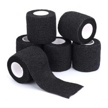 DM Black Tape Tattoo Handle Bandage Anti-slip Nonwoven Waterproof Disposable Self-adhesive Elastic Bandage Grip Cover Wrap