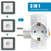 EU-Konverter, Steckeradapter, Steckdose mit Schalter, deutscher Standard, 1 bis 3-Wege-Steckdosen, Doppelstecker, Steckdosenverlängerung