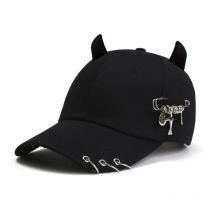 Baseball-Mütze für Erwachsene, für Reisen, Sammeln, Sonnenschutz, Sonnenhut mit Teufelshorn-Dekor