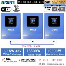 18,6 kW MPPT hybrydowy falownik solarny trójfazowy 48 V 220/380 V AC czysta fala sinusoidalna falownik równoległy 120A ładowarka słoneczna PV 60-500 V DC