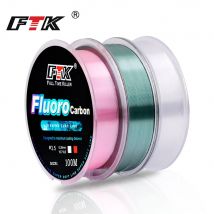 FTK 100M Fluorkohlenstoff Beschichtung Angelschnur 4,13 LB-34,32 LB Carbon Faser Monofilament Vorfach Linie Karpfen Angeln Sinkende Linie