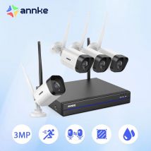 ANNKE WiFi sistema di videosorveglianza con 5MP NVR 3MP telecamere IP registrazione Audio telecamere di sicurezza rilevamento AI Kit telecamere CCTV