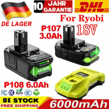 Per Ryobi 18V Batteria per utensili a batteria RB18L25 P107 P108 P109 P102 P103 3/6Ah Per Ryobi 18V Batteria al litio di ricambio